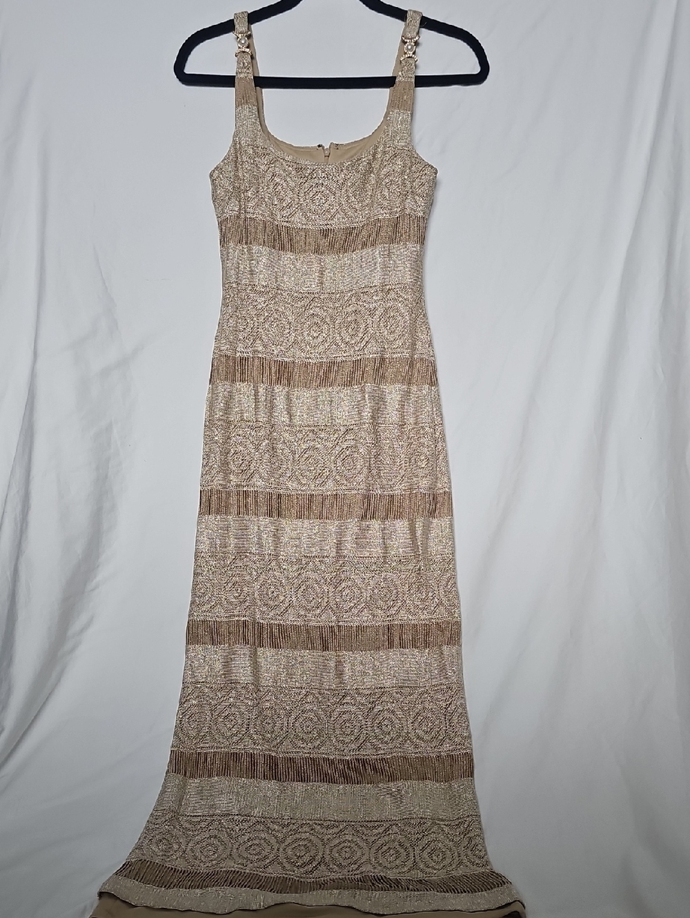 Vintage BAY JAY Evening Crochet Maxi Dress